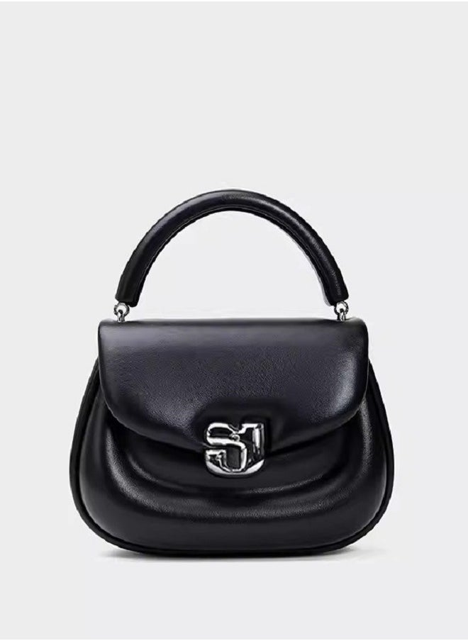 Kuno KUNOGIGI  multi-color top layer cowhide genuine leather bag hand-held shoulder bag  - Image 1