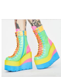 Loquat Fashionable Platform Boots For Women Multicolour 