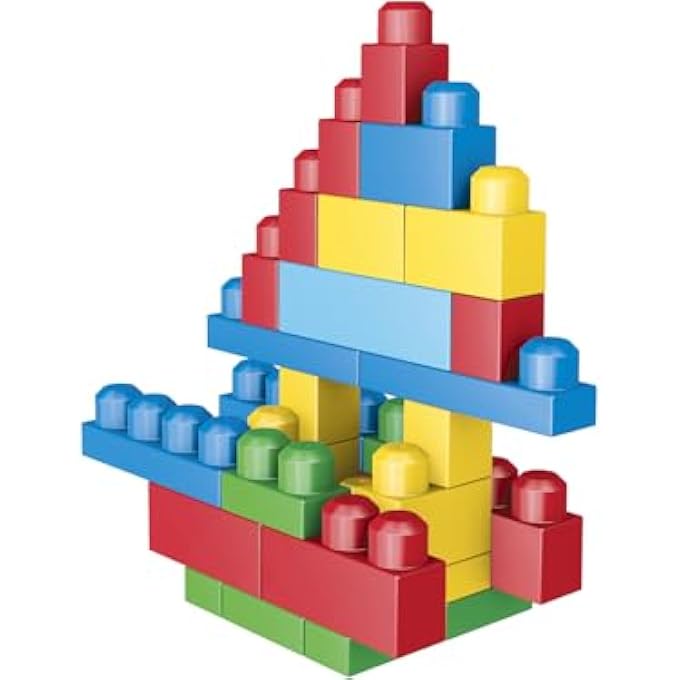 Mega Bloks BIG BUILDING BAG BUILDING SET WITH 60 BIG AND COLOURFUL BUILDING BLOCKS, AND 1 STORAGE BAG, TOY GIFT SET FOR AGES 1 AND UP - Image 4