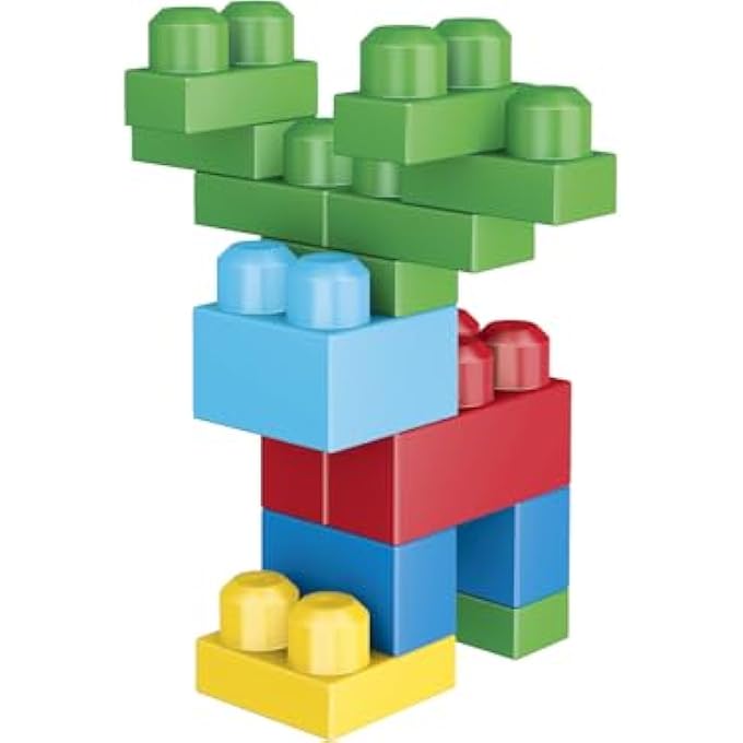 Mega Bloks BIG BUILDING BAG BUILDING SET WITH 60 BIG AND COLOURFUL BUILDING BLOCKS, AND 1 STORAGE BAG, TOY GIFT SET FOR AGES 1 AND UP - Image 5