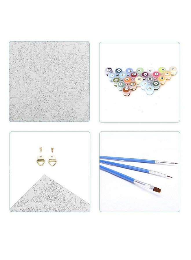 HASTHIP DIY Oil Painting, Paint by Numbers Kits, Painting Kit for Adults, Painting by Numbers, DIY Figures Painting Kit with Brushes Decoration Room, Multicolor, 16 x 20 Inch, Plastic - Image 2