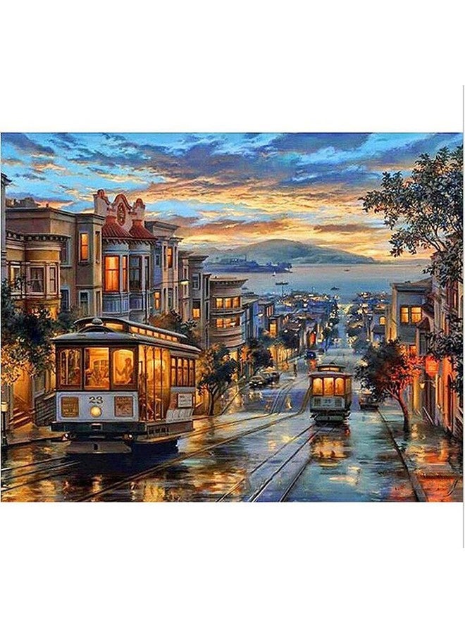 HASTHIP DIY Oil Painting, Paint by Numbers Kits, Painting Kit for Adults, Painting by Numbers, DIY Figures Painting Kit with Brushes Decoration Room, Multicolor, 16 x 20 Inch, Plastic - Image 1