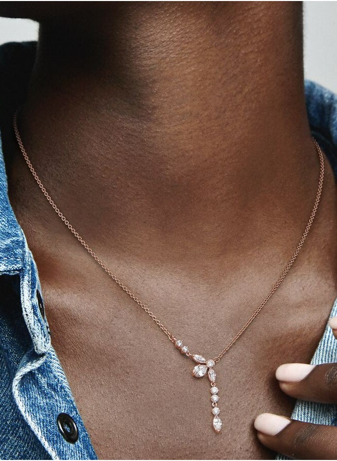 Pandora Violet Pandora Sparkling Herbarium Cluster Drop Collier Necklace  - Image 3