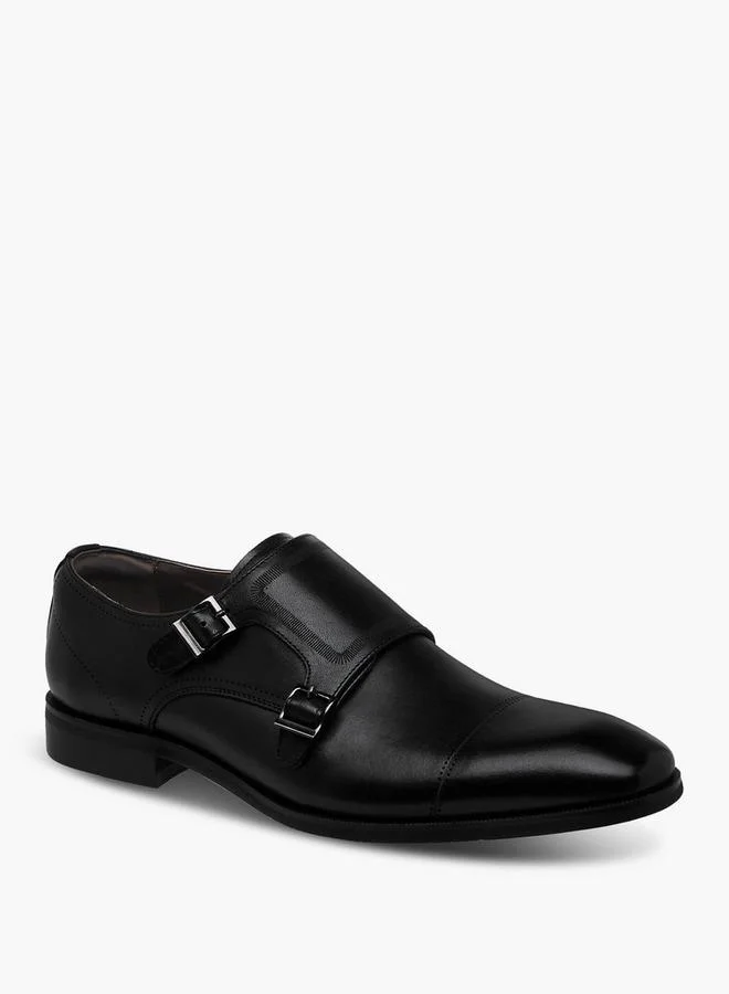 دوتشيني Men Slip-On Leather Monk Shoes