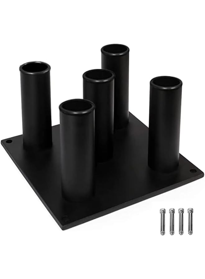 Yes4All Barbell Holder Vertical Storage Rack Home Gym Organizer Barbell Storage Rack Fit 2 inch Olympic Bars Curl Bars Triceps Bars Dumbbell Handles - Image 1