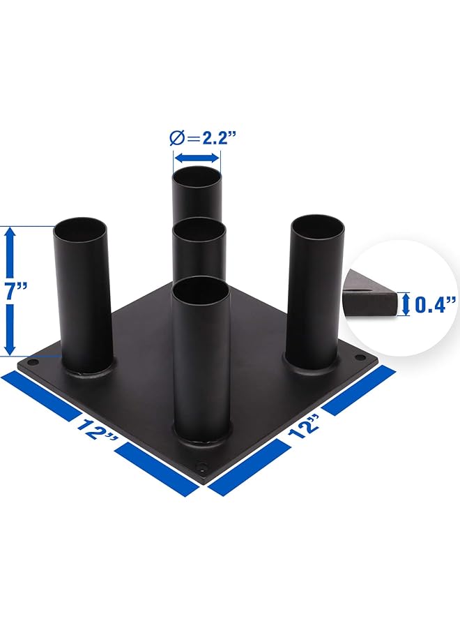 Yes4All Barbell Holder Vertical Storage Rack Home Gym Organizer Barbell Storage Rack Fit 2 inch Olympic Bars Curl Bars Triceps Bars Dumbbell Handles - Image 2