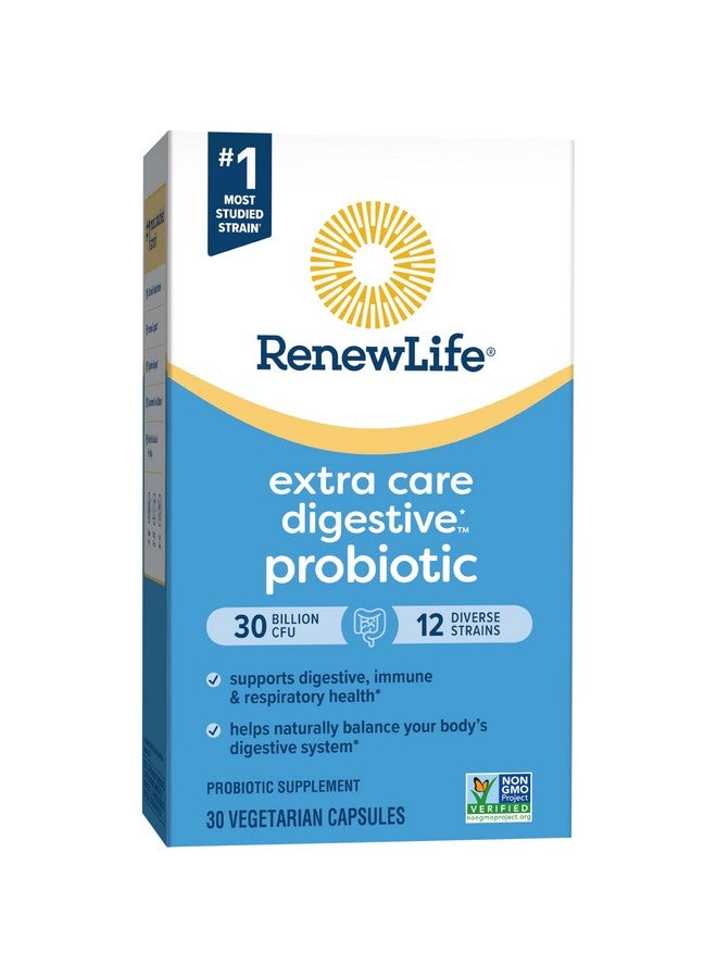Renew Life كبسولات بروبيوتيك رينو لايف إكسترا كير جو باك، مكمل يومي يدعم الصحة المناعية والهضمية والتنفسية، L. Rhamnosus GG، خالي من الألبان وفول الصويا والغلوتين، 30 مليار CFU، 30 حبة - Image 4