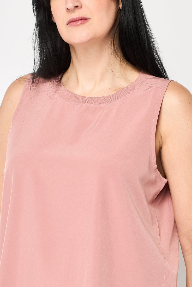 DKNY Women Sportswear Fit Sleeveless Outdoor Top, Blush Pink - Image 3