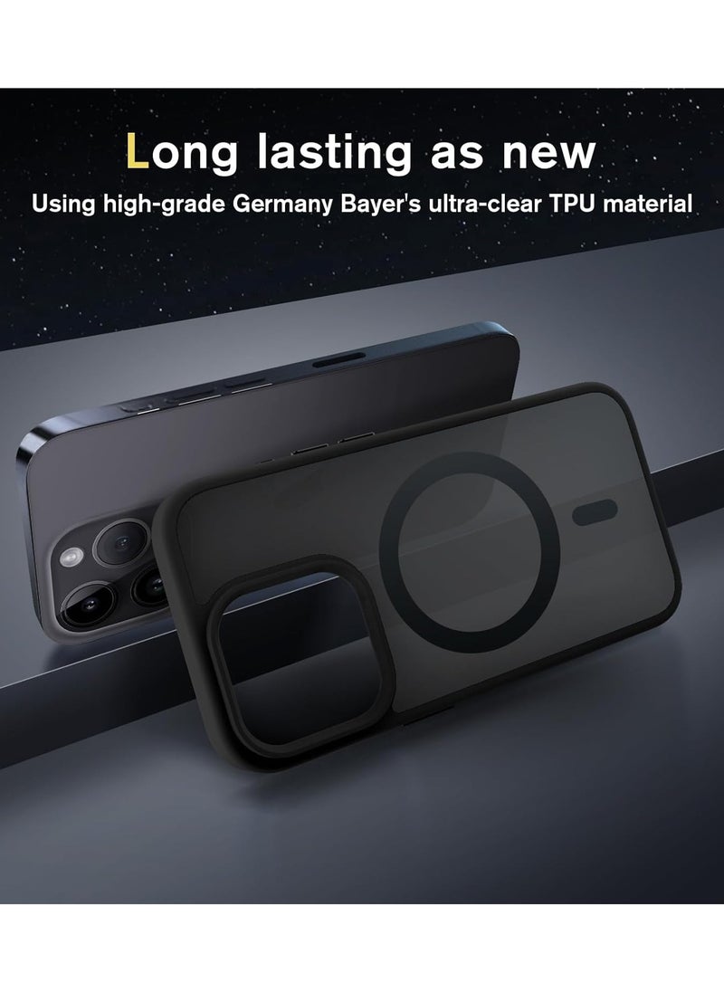 Generic - iPhone 16 Pro Case, Compatible with MagSafe, Shockproof  Protection, Magnetic Phone Case for iPhone 16 Pro , Classic Hybrid Case (HaloLock), Frosted Black - Image 1