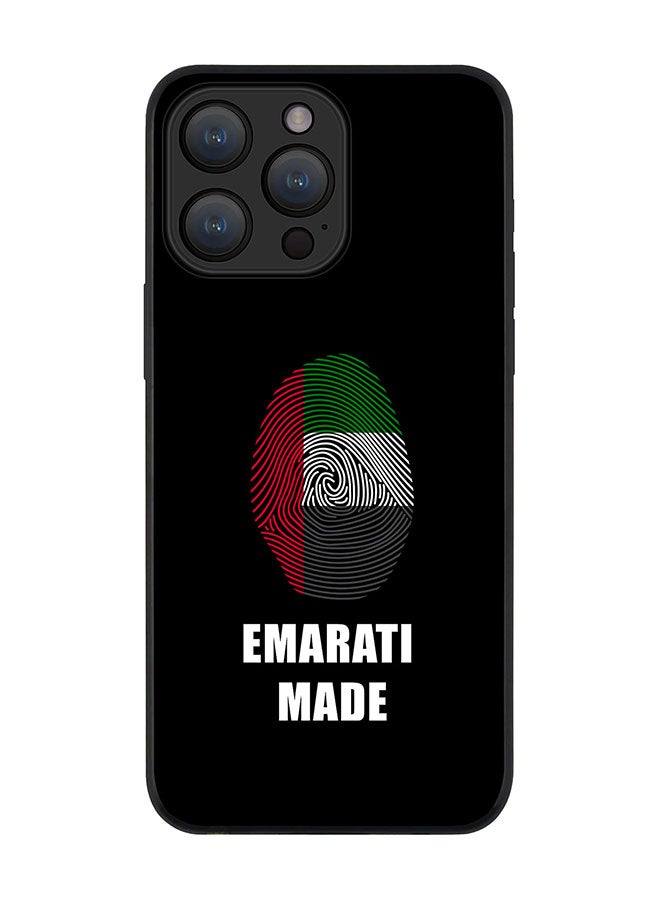 Stylizedd Cover for iPhone 15 Pro Case Rugged Black Slim fit Soft Flexible Anti Drop TPU Gel Thin Protective Phone Cases - Emarati Made - Image 1