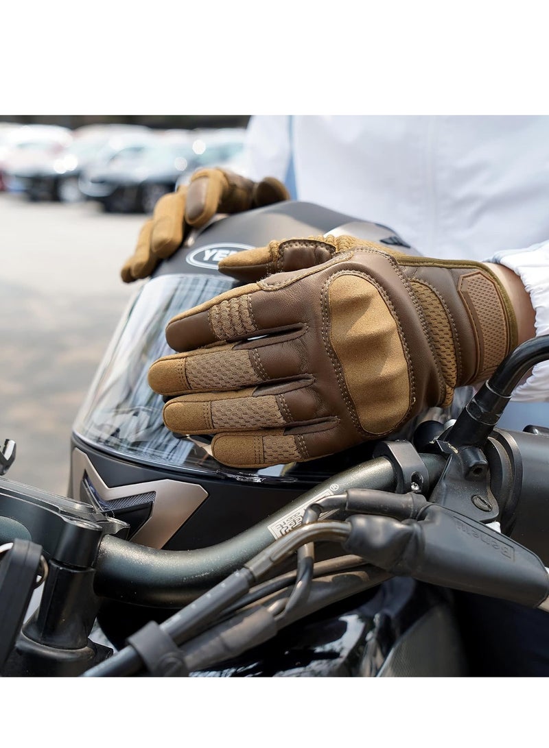 Biker Motorcycle Gloves Touch Screen Flexible Full Finger for Cycling Motorbike Work Outdoor Gear Hiking Sports Racing for Men and Women L - Image 5