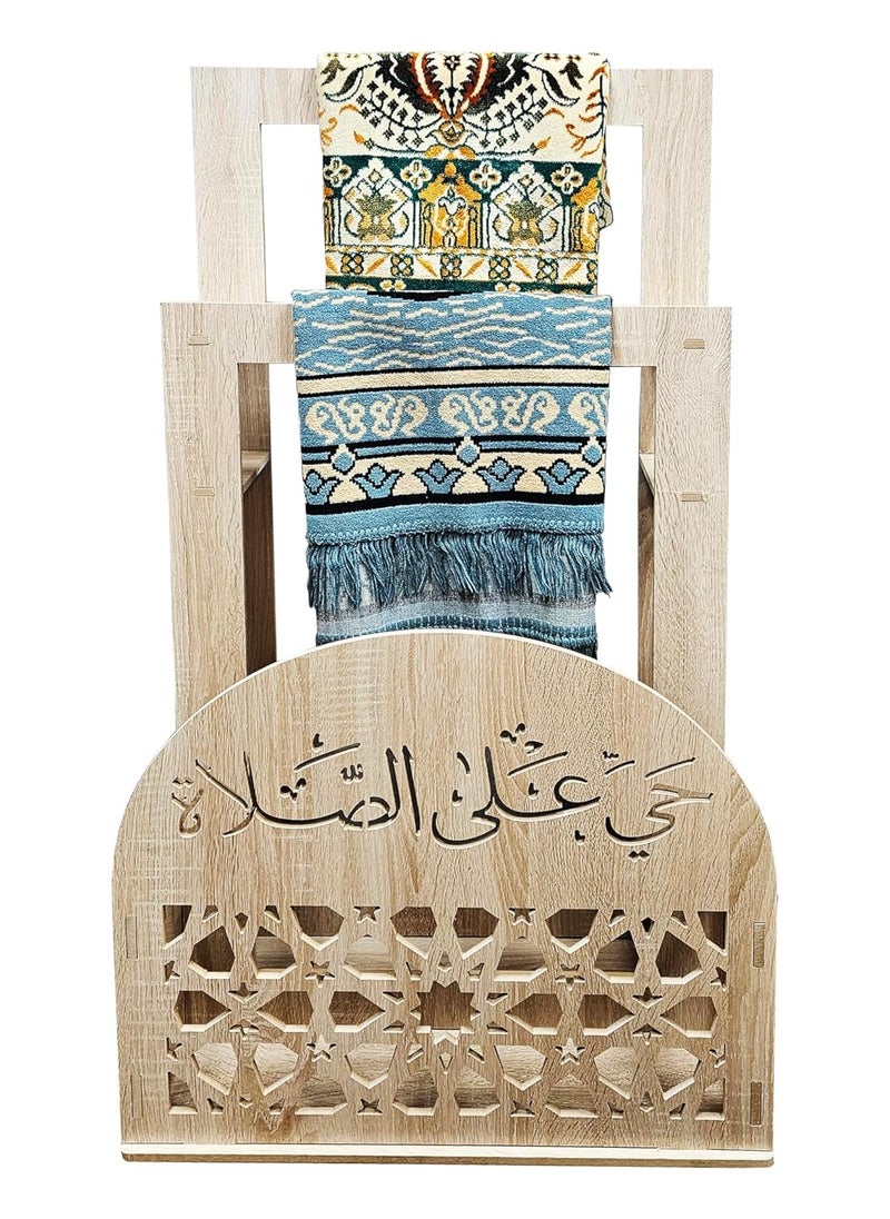 Generic Prayer Mat (Rug) || Prayer Corner || Elegant Organizer for Prayer Corner at Home or Office || Living Room, Bedroom or Office || Decorative Stand for Living Room Bedroom Entryway (Wooden)  - Image 3
