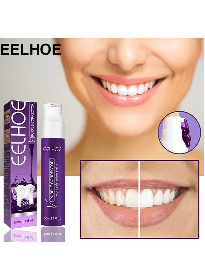 إيلهو معجون أسنان مصحح اللون 50 مل، يستخدم لتبييض الأسنان وتنظيف الأسنان الصفراء ومصحح اللون وإزالة البقع بشكل فعال والعناية بصحة الفم - Image 4