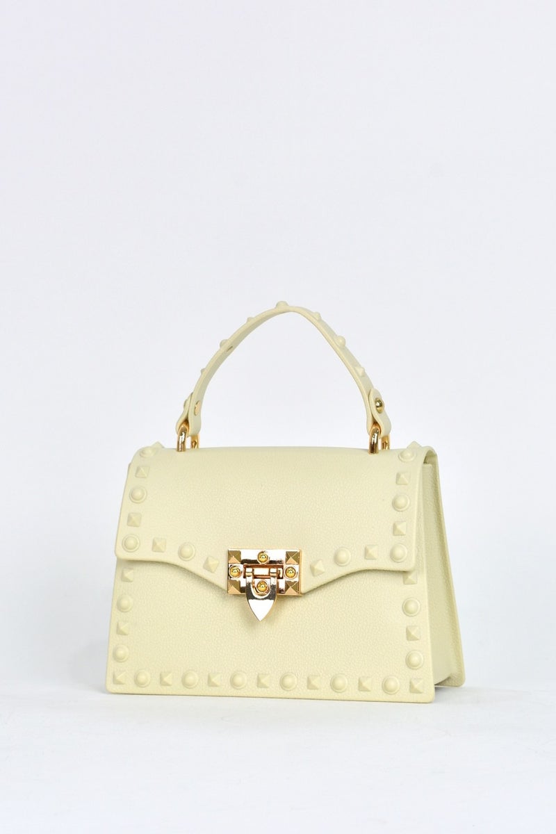 Elatae Women's Shoulder Strap Silicone Crossbody Bag Beige 26659  - Image 3