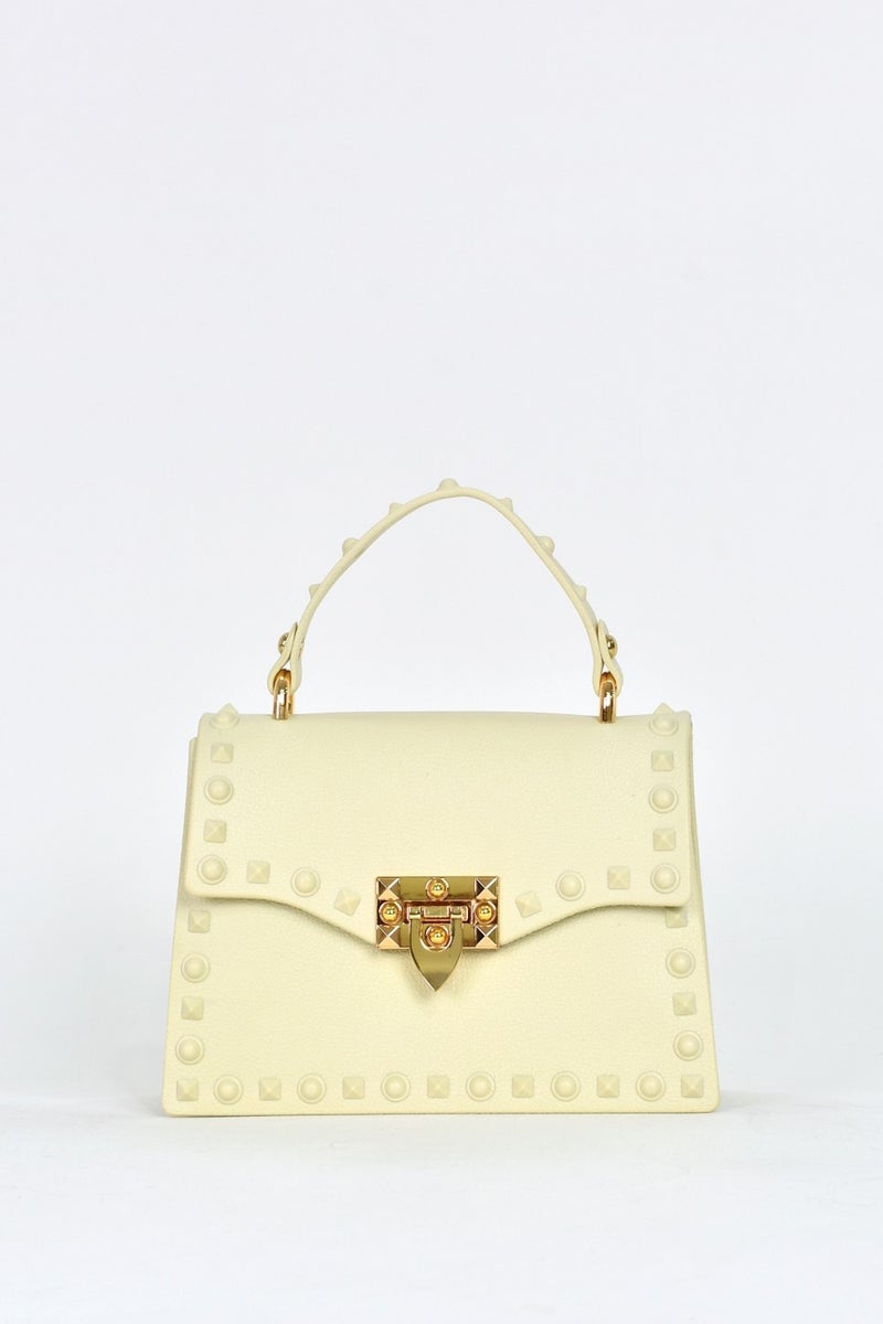 Elatae Women's Shoulder Strap Silicone Crossbody Bag Beige 26659  - Image 1