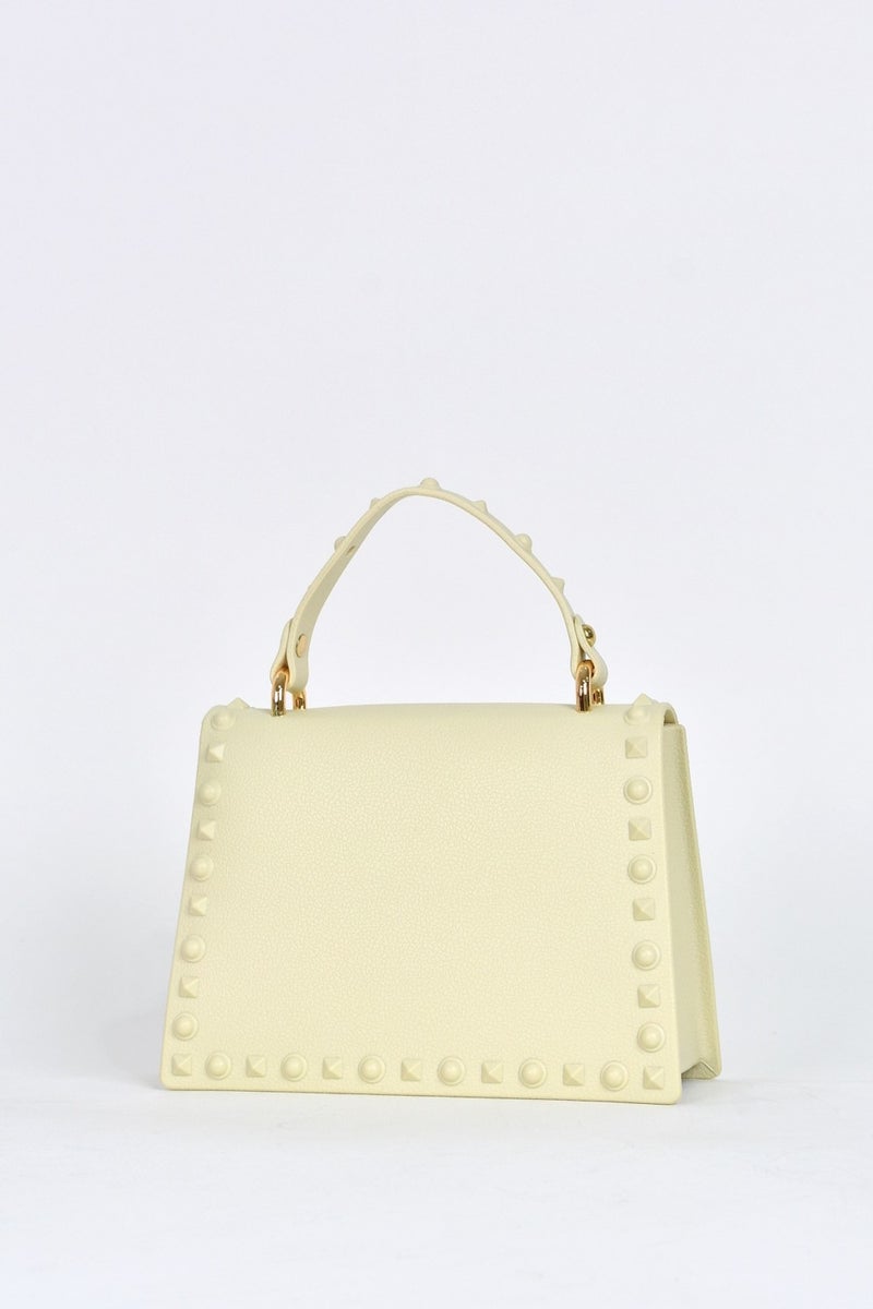 Elatae Women's Shoulder Strap Silicone Crossbody Bag Beige 26659  - Image 5