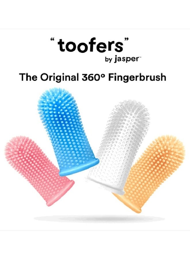 rocooart Dog Toothbrush Set 4-Piece Dog Finger Brushes for Cleaning and Dental Care of Dogs, Cats, Small Dogs, Medium and Large Breeds, Manual Blue - Image 4