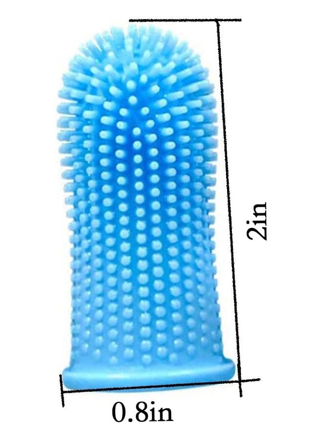 rocooart Dog Toothbrush Set 4-Piece Dog Finger Brushes for Cleaning and Dental Care of Dogs, Cats, Small Dogs, Medium and Large Breeds, Manual Blue - Image 5