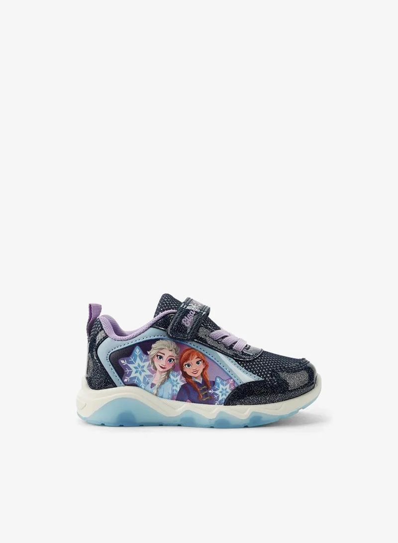 ديزني Girls Frozen Print Light-Up Ankle School Sneakers