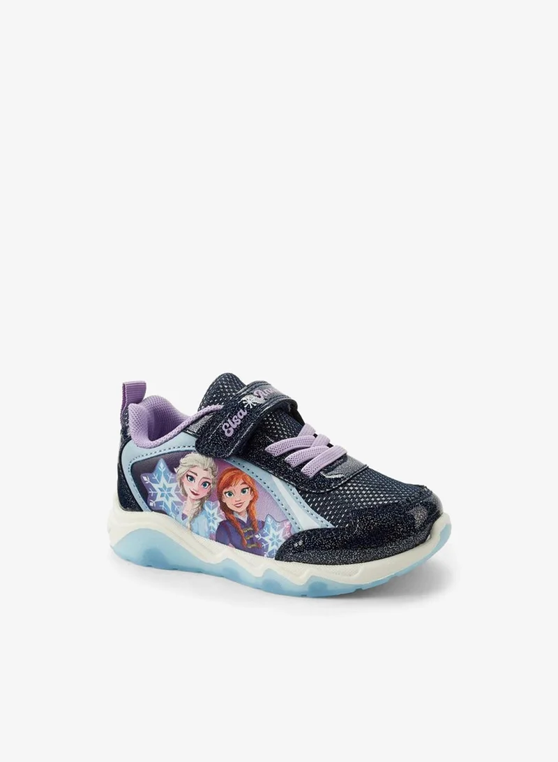 ديزني Girls Frozen Print Light-Up Ankle School Sneakers