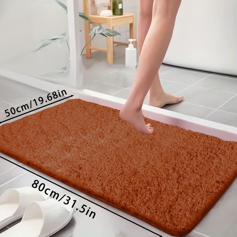 Grey Ultra Soft Bathtub Mat Non Slip Absorbent Bathroom Rug Set Fade Resistant Home Decor - Image 5