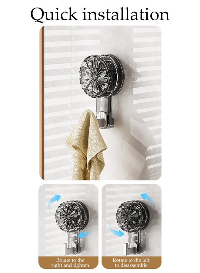 DUNISO 3 Pcs Suction Cup Hooks，Multifunctional Heavy Duty Hooks，Multifunctional Wall Hooks，Waterproof And Moisture Proof，Can Be Disassembled And Reused，Suitable For Kitchen, Bedroom, Bathroom, Entrance Hall - Image 5