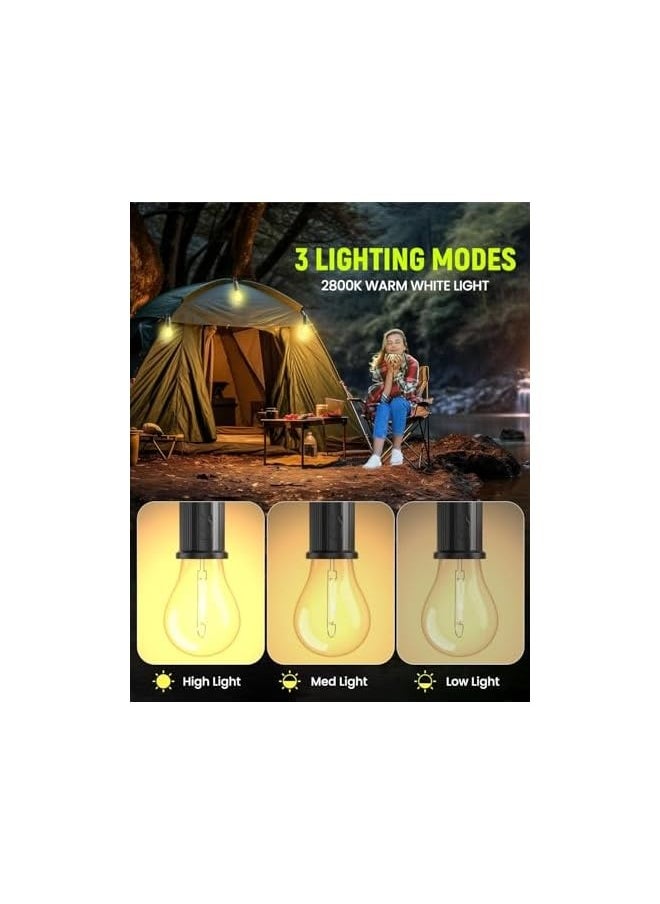 erorex Camping Lights Rechargeable Camping Lights for Tents, 3 Lighting Modes Camping Lights Lanterns Portable Tent Lights for Camping, Hiking, Fishing, Emergency, Household, Car Repairing, 4PCS  - Image 2