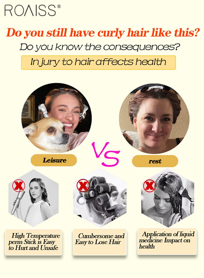 roaiss 9-Piece Heatless Hair Curler Set, 35.5" Long No Heat Curling Hair Roller to Sleep in for Long Hair, Soft Overnight DIY Reusable Hair Curling Rods Kit for Women Grils - Image 5