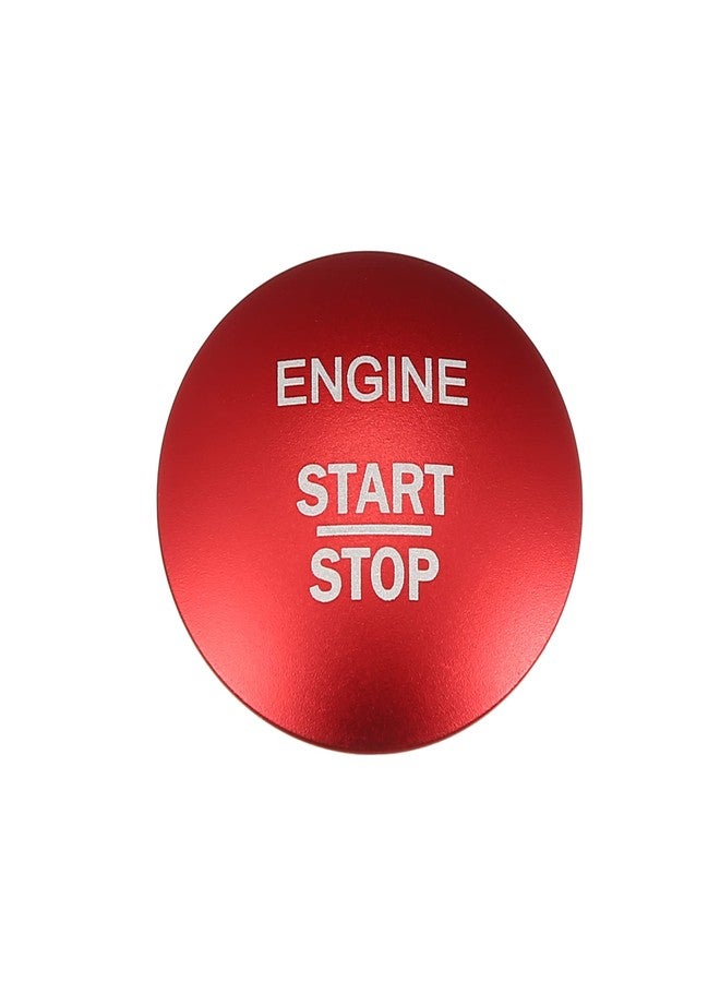 X AUTOHAUX Engine Start Stop Button Cover Push Start Button Trim Sticker for Mercedes-Benz E-Class 2015 2016 Aluminum Alloy Red - Image 1
