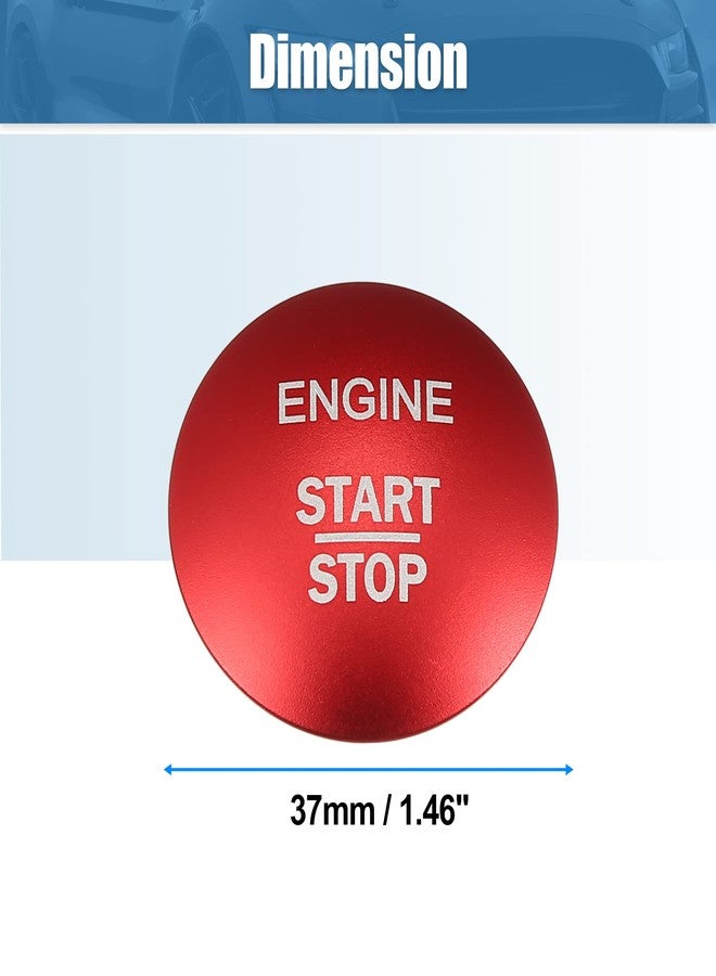 X AUTOHAUX Engine Start Stop Button Cover Push Start Button Trim Sticker for Mercedes-Benz E-Class 2015 2016 Aluminum Alloy Red - Image 3