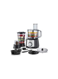 BLACK&DECKER 600W 1.5L 6In1 Food Processor Bowl+Blender Jar And Grinder, Chopper Shredder Blender Grinder Citrus Juicer Dough Maker Plus 29 Extra Functions Fx650-B5  - Image 2