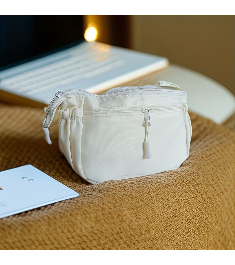 Kitchen Bread Pencil Case Fried Egg Bread Cheese Durable Nylon Large Capacity Organizer - Image 2