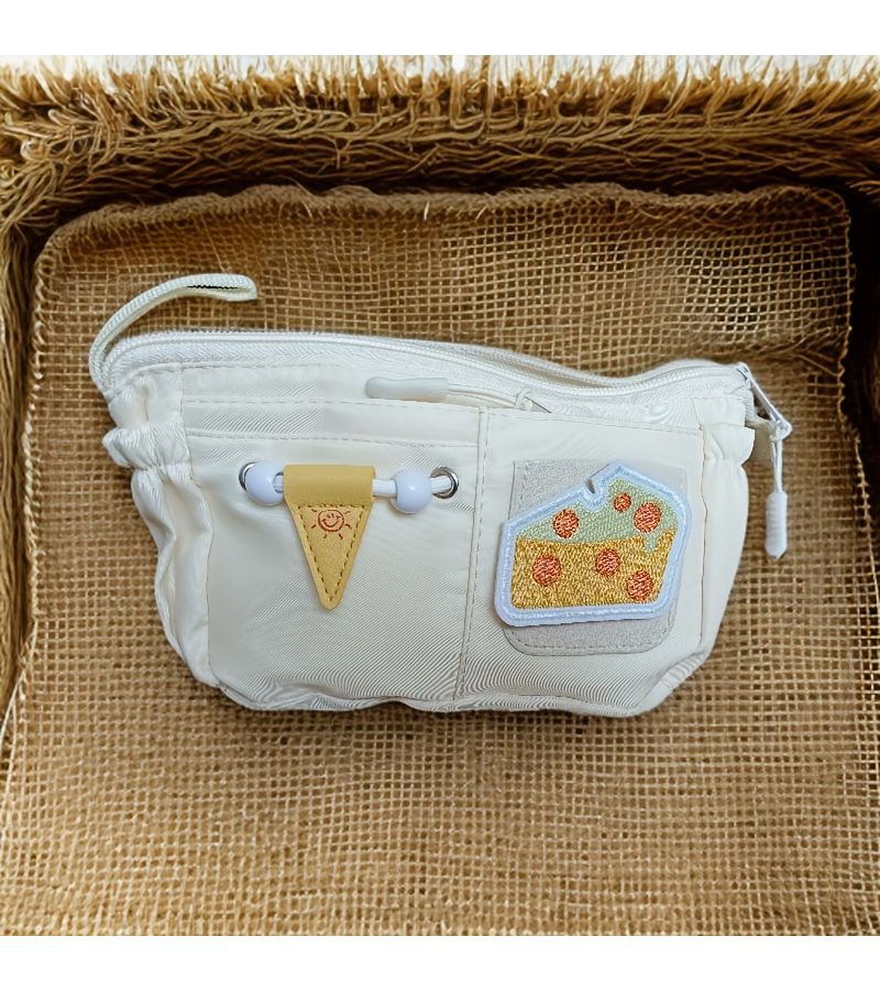 Kitchen Bread Pencil Case Fried Egg Bread Cheese Durable Nylon Large Capacity Organizer - Image 3