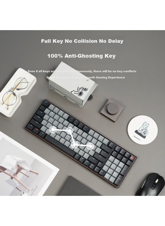 Cherry Kw550mx-lp Low-profile Mechanical Wireless Bluetooth Dual-mode Office Gaming Keyboard For Mac, Slim, Lightweight, Clicky Red Switches, Black - Image 3