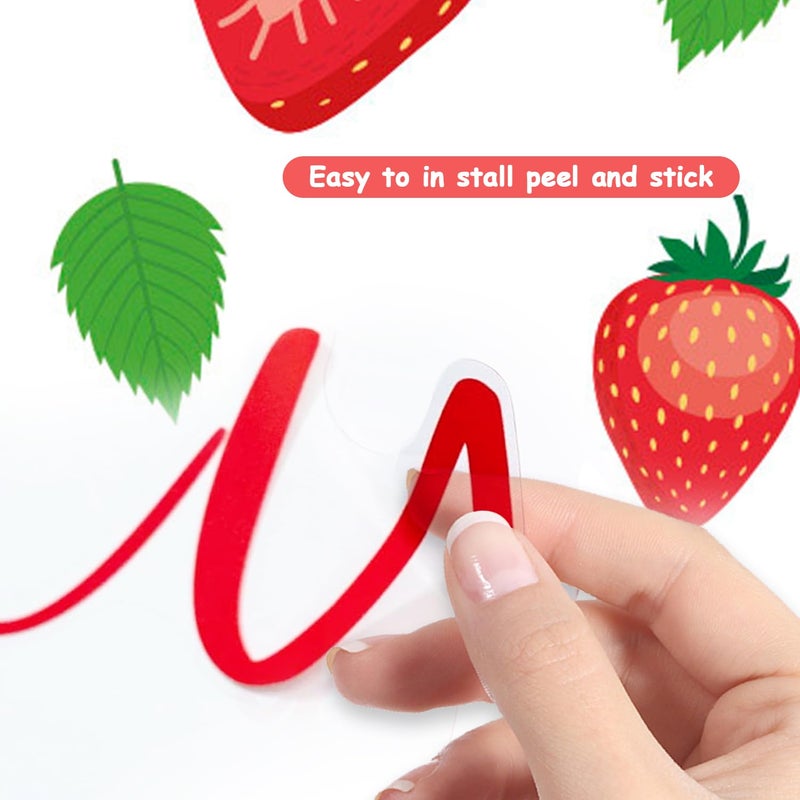 Newleafly Berry First Birthday Stickers Decorations - Removable Red Strawberry Arch Stickers, Backdrop Decals, Sweet Strawberry 1st Birthday Decorations for Girls (Berry Decal) - Image 4
