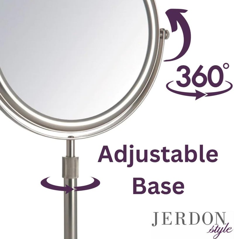 Jerdon 9-Inch Vanity Mirror with 5x Magnification - Image 3
