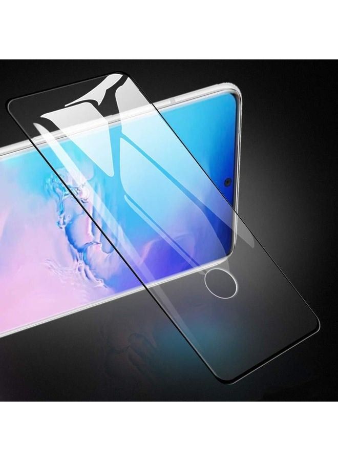 واقي شاشة كامل منحني خماسي الأبعاد لهاتف سامسونج جالاكسي إس 20 بلس أسود / شفاف - Image 3