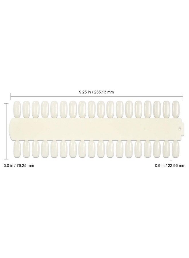 Beauticom 10 Palettes Beauticom 36 Nail Tips Display Board For Nail Art Design Pattern Practice And Swatch Nail Polish Colors(36 Tips Palette (Natural) 10 Pieces) - Image 3