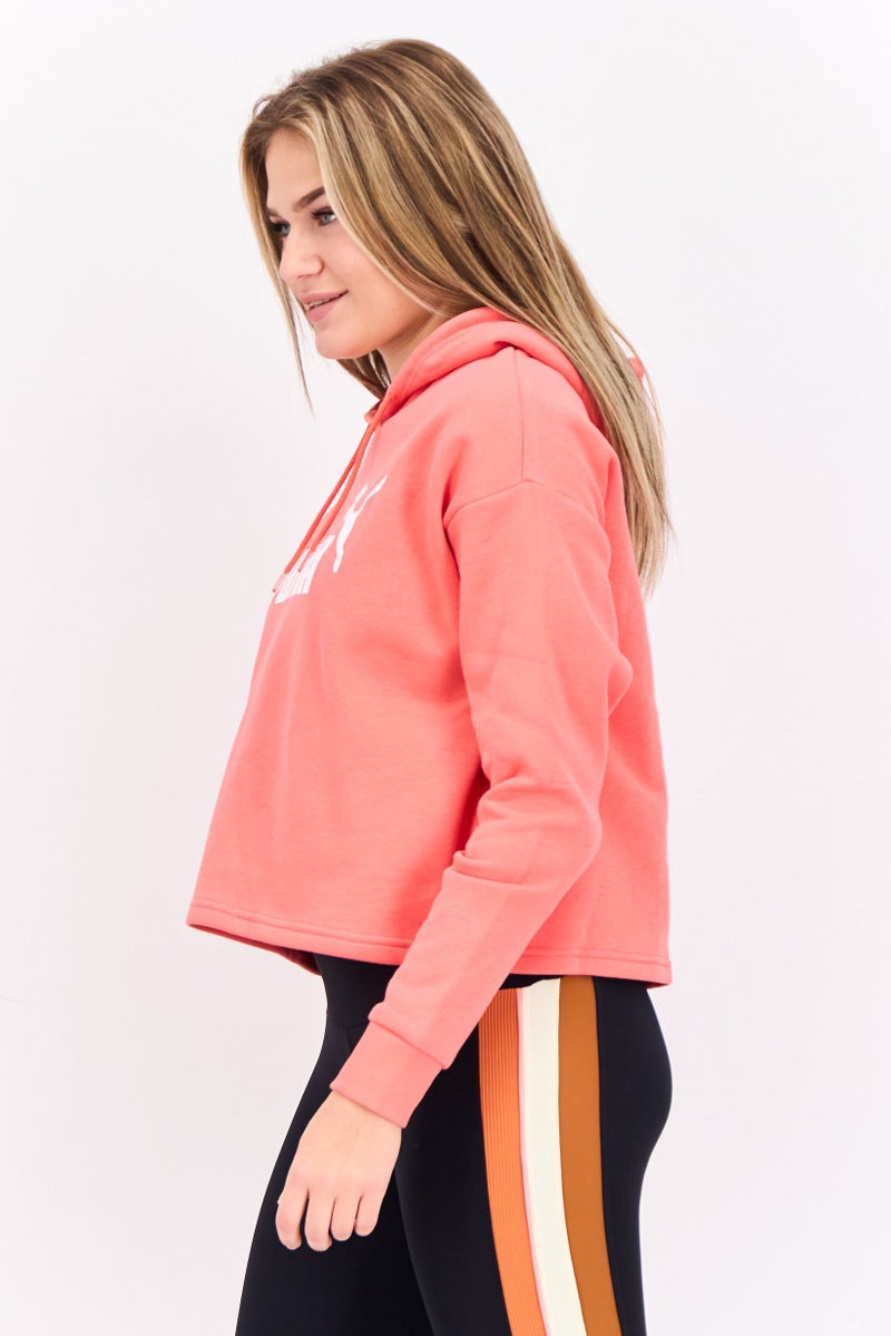 PUMA ملابس رياضية نسائية بأكمام طويلة مناسبة، خارجية، سويت شيرت، وردي - Image 2