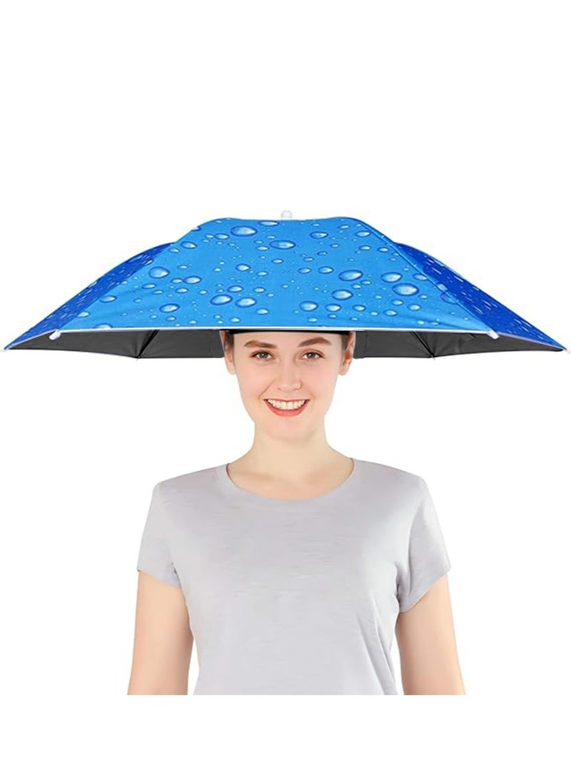 yIFeNG - Umbrella Hat,  Fishing Umbrella Cap Hands Free Umbrella Elastic Folding Compact UV&Rain Protection Headwear Elastic headband Umbrella Hats for Women Men Hands Free Umbrella - Image 1