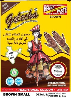 Golecha 12-Piece Henna Paste Brown 