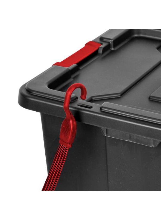 ستيريليت حاوية تخزين صناعية بإغلاق بمشبك أسود وأحمر 27 جالون 4386835 - Image 3