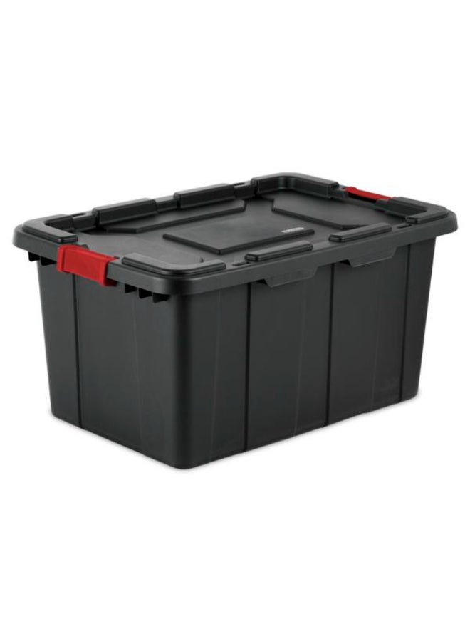 ستيريليت حاوية تخزين صناعية بإغلاق بمشبك أسود وأحمر 27 جالون 4386835 - Image 1