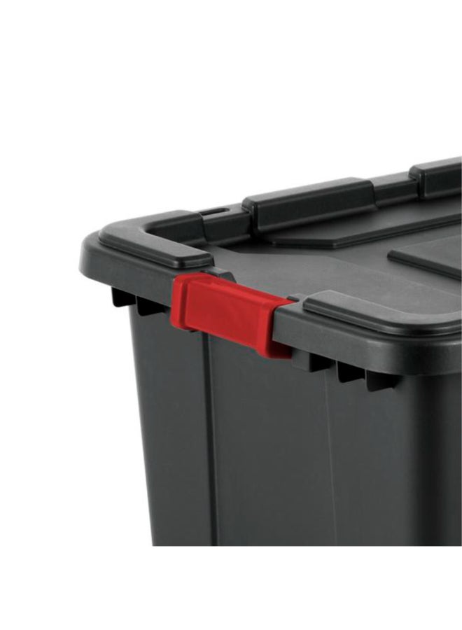 ستيريليت حاوية تخزين صناعية بإغلاق بمشبك أسود وأحمر 27 جالون 4386835 - Image 2
