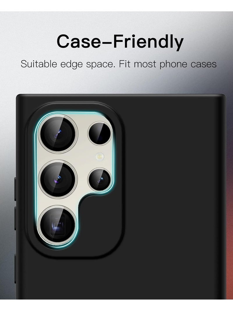 ELTRAZONE Camera Lens Protector for Samsung Galaxy S23 Ultra 5G 6.8-Inch, 9H Tempered Glass Metal Individual Ring Cover, Easy Installation Tray, HD Clear, Set of 5 (Cream) - Image 5