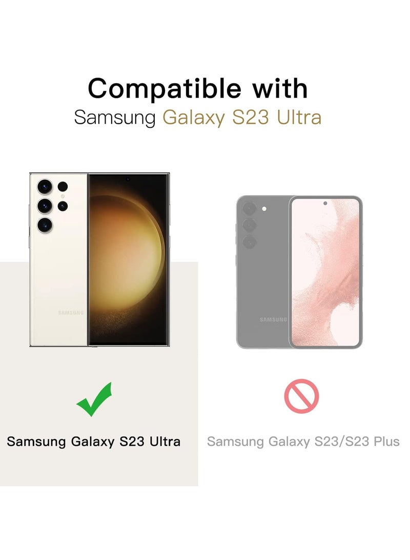 ELTRAZONE Camera Lens Protector for Samsung Galaxy S23 Ultra 5G 6.8-Inch, 9H Tempered Glass Metal Individual Ring Cover, Easy Installation Tray, HD Clear, Set of 5 (Cream) - Image 2