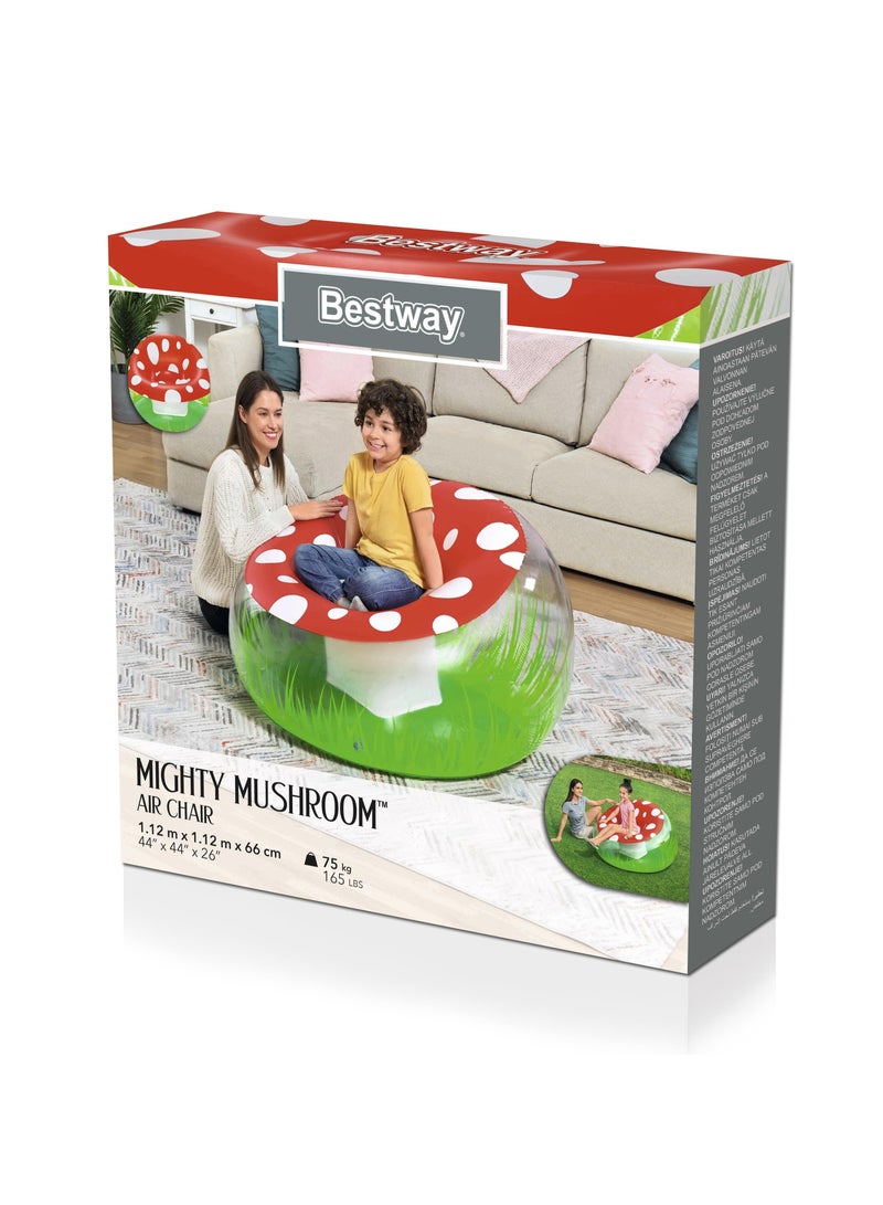 بست واي كرسي هواء Mighty Mushroom مقاس 75123 من Bestway® 44" x 44" x 26"/1.12 متر x 1.12 متر x 66 سم - Image 4