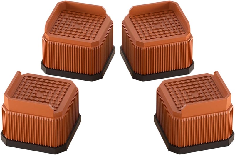 Multi Purpose Furniture Risers Stackable Anti-Slip Bed Risers for Height Enhancing Sofas Tables Bathroom Furniture Leveling Feet - Image 1
