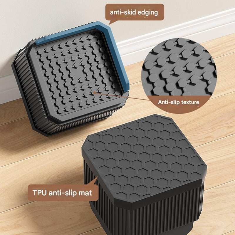 Multi Purpose Furniture Risers Stackable Anti-Slip Bed Risers for Height Enhancing Sofas Tables Bathroom Furniture Leveling Feet - Image 3