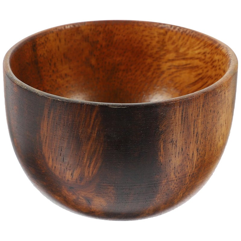 Acacia Wood Serving Salad Bowl Small Flat Bottom Natural Finish Kitchen Counter - Image 2